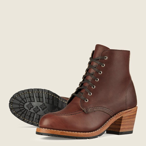 Red Wing Heritage Boots Clara - Heeled Harness Læder - Brune - Dame 6301-PKQYF